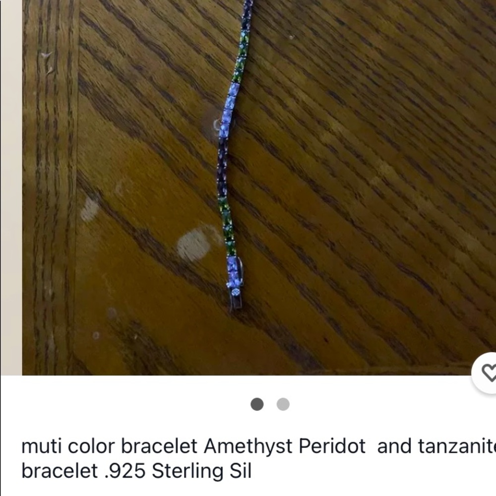 7” multi color gem bracelet